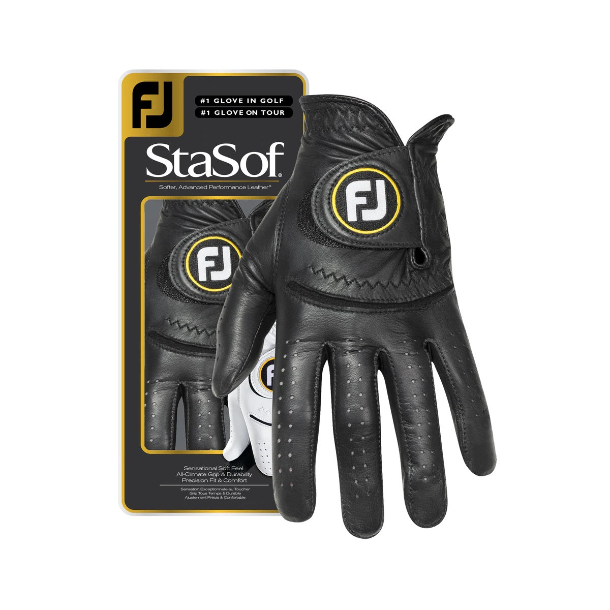 FootJoy Mens Stasof Golf Glove Black