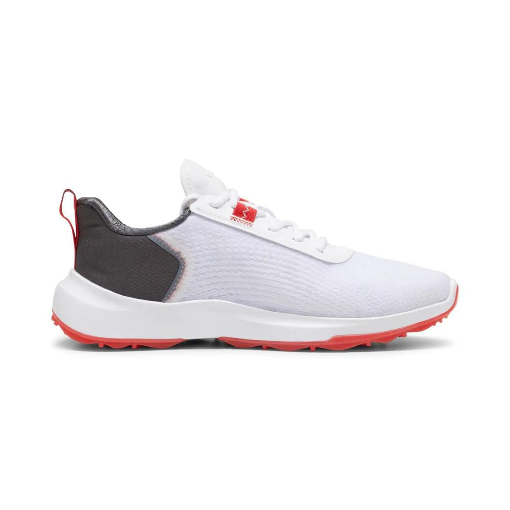 Puma Men&#39;s FUSION CRUSH SPORT Wide Spikeless Golf Shoes - Puma White /Dark Coal