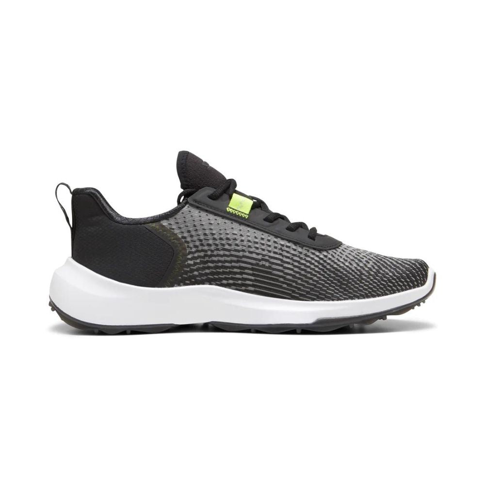 Puma Men&#39;s FUSION CRUSH SPORT Wide Spikeless Golf Shoes - Puma Black/Electric Lime
