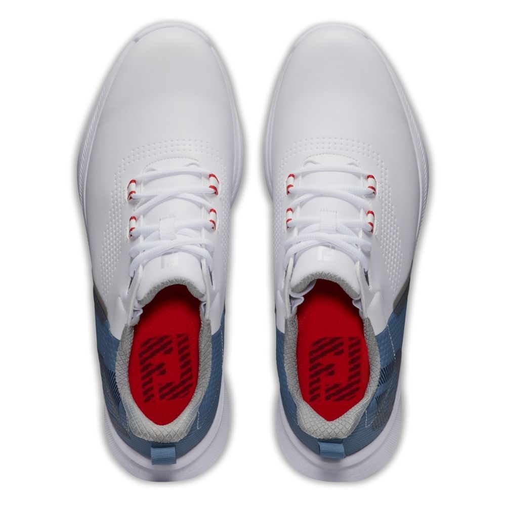 FootJoy Fuel Mens Golf Shoes White/Blue Fog/Red