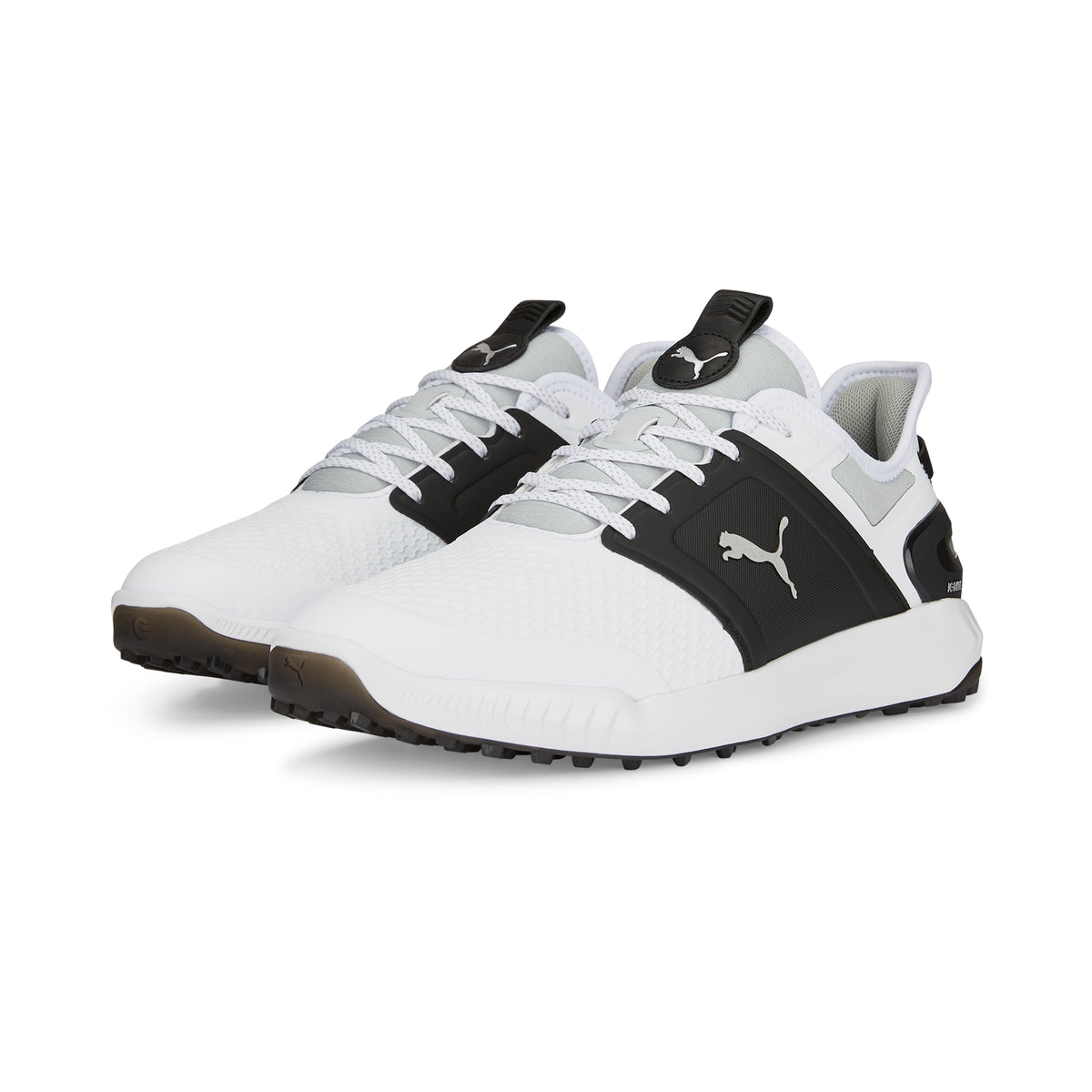 Puma Men&#39;s Ignite Elevate Wide Spikeless Golf Shoes - White/Black