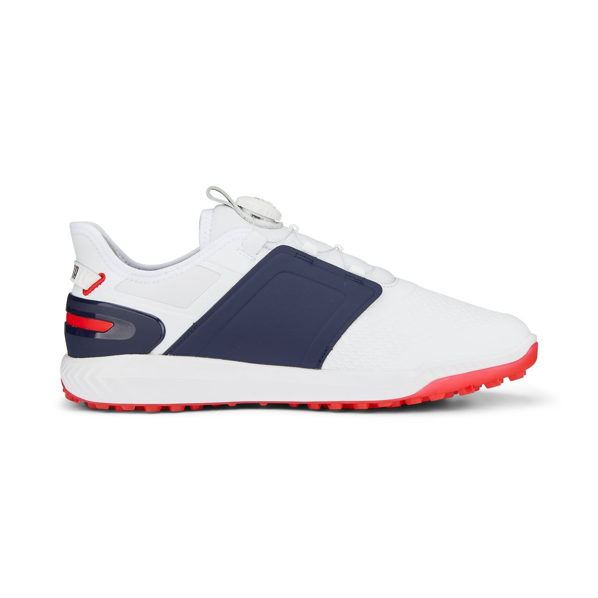 Puma Men&#39;s Ignite Elevate Disc Spikeless Golf Shoes - White/Navy