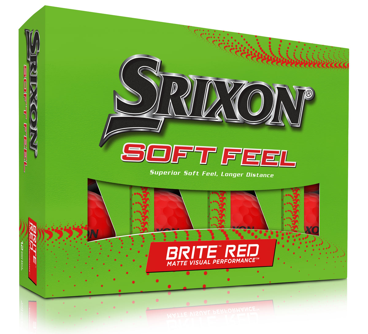 Srixon Soft Feel 13 Brite Red Golf Balls 1 Dozen