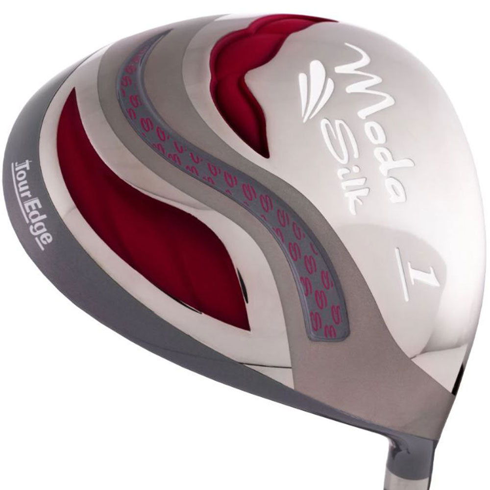 Tour Edge Moda Silk Womens Complete Golf Set w/ Bag Silver/Ruby
